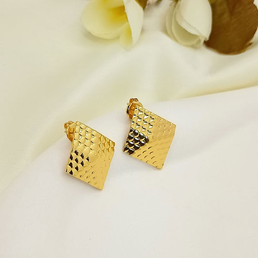 Diamond-Shaped Stud Earrings