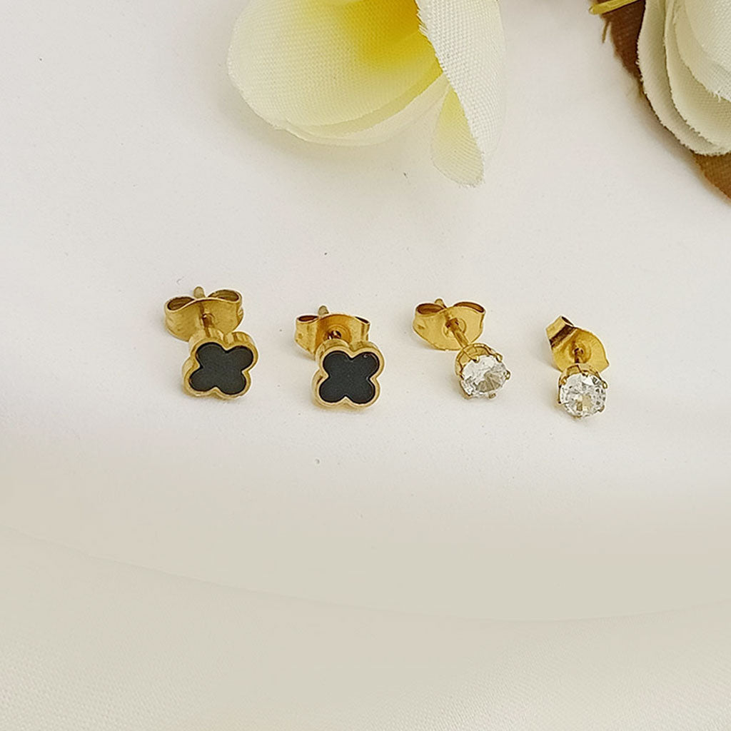 Elegant Dual-Stud Earring Set