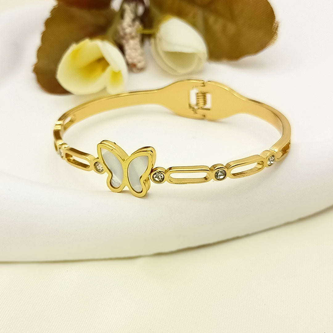 Butterfly gold bangle ( Free Size )