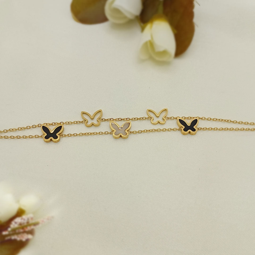 Butterfly chain bracelet