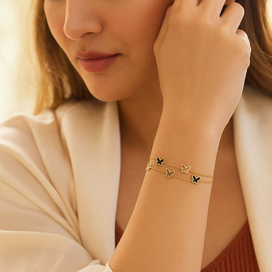 Butterfly chain bracelet