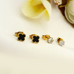 elegant dual stud earring set