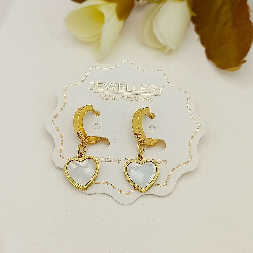 gold heart dangle earrings gold heart dangle earrings