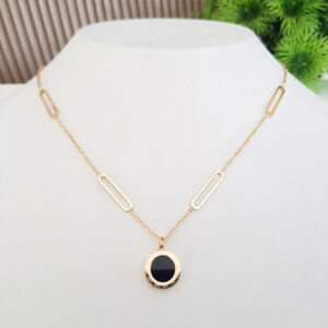roman dial pendant necklace