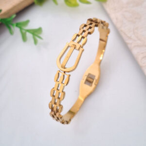 buckle link anti tarnish gold bangle