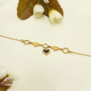 gold heart charm bracelet
