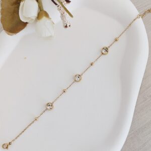 trio sparkle crystal chain bracelet