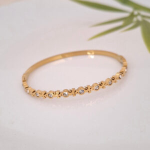 floral crystal slim kada bangle