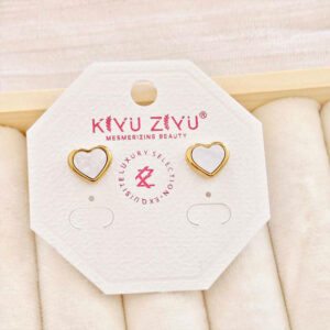 heart enamel stud earrings