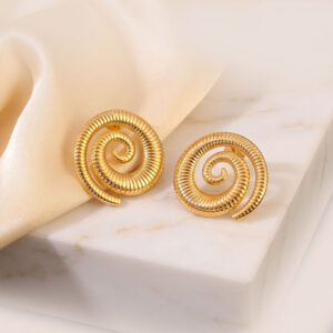 spiral stud earrings