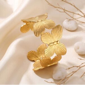 butterfly open cuff bangle