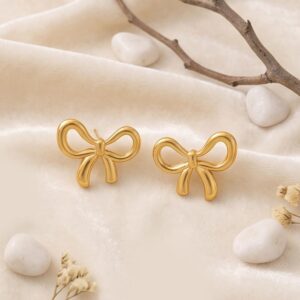 bow stud earrings
